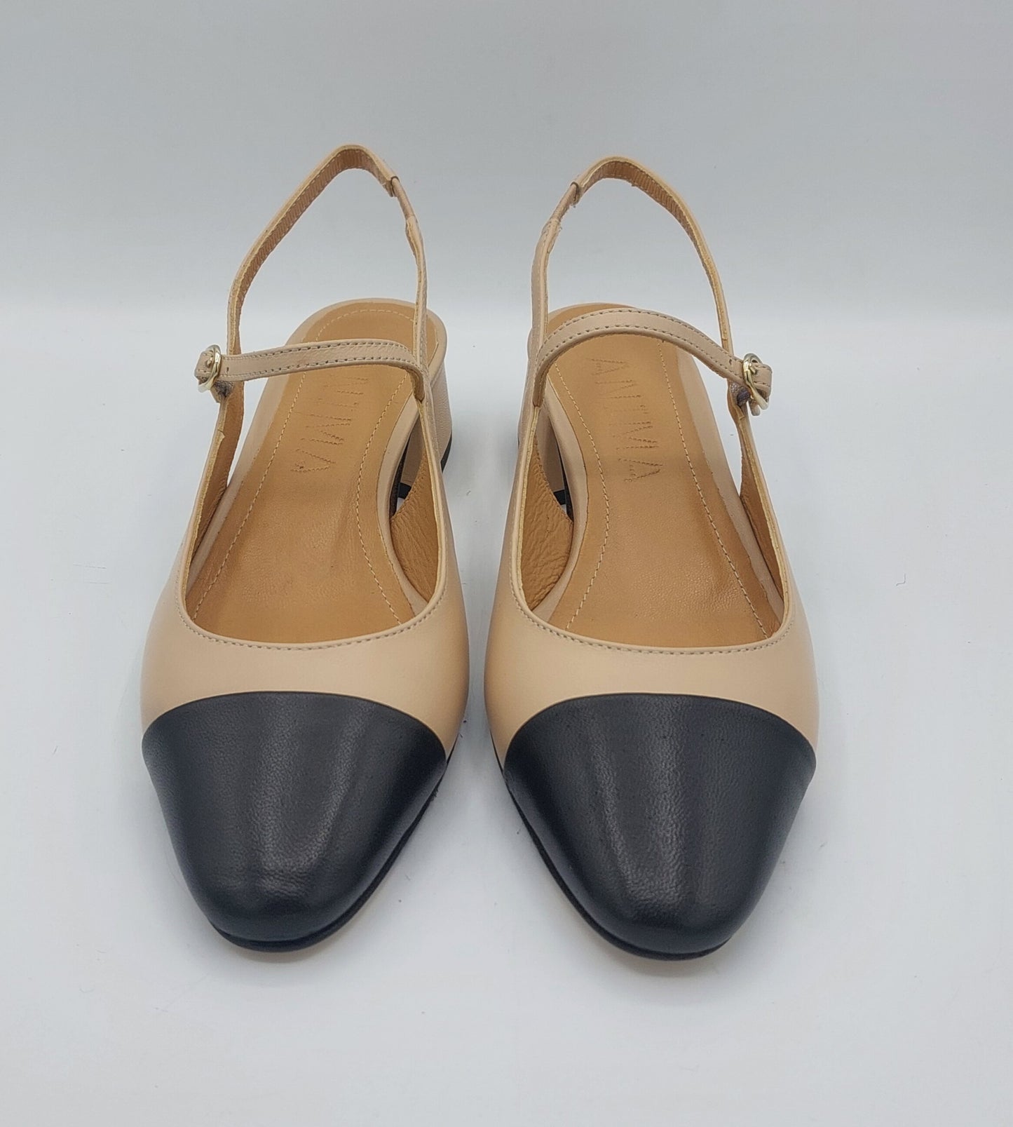 Anima scarpa chanel il pelle bicolore