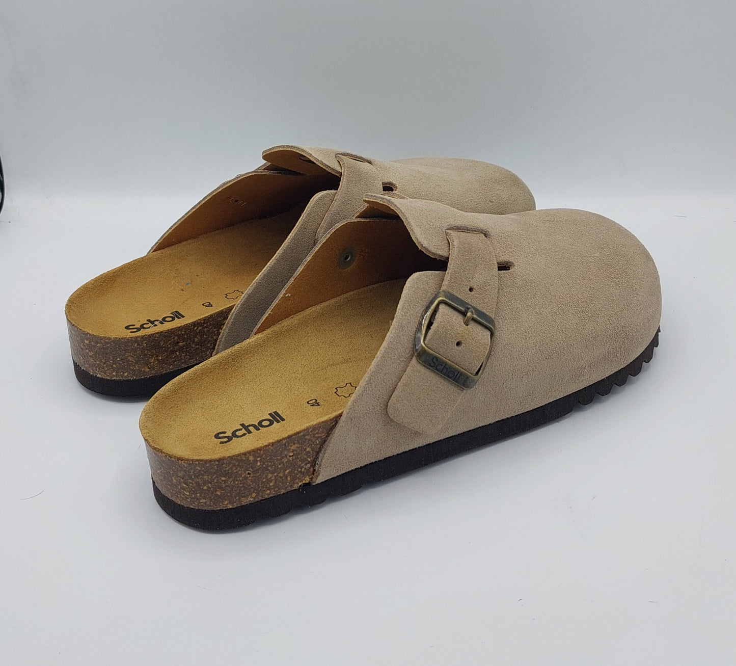 Scholl sabot uomo camoscio  beige