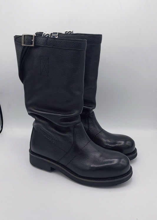 Bikkembergs stivale donna bikers in pelle nera