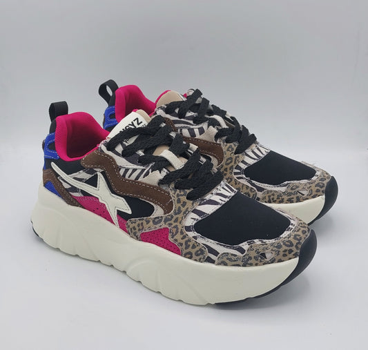 Wizz sneakers runner donna multicolor con suola alta
