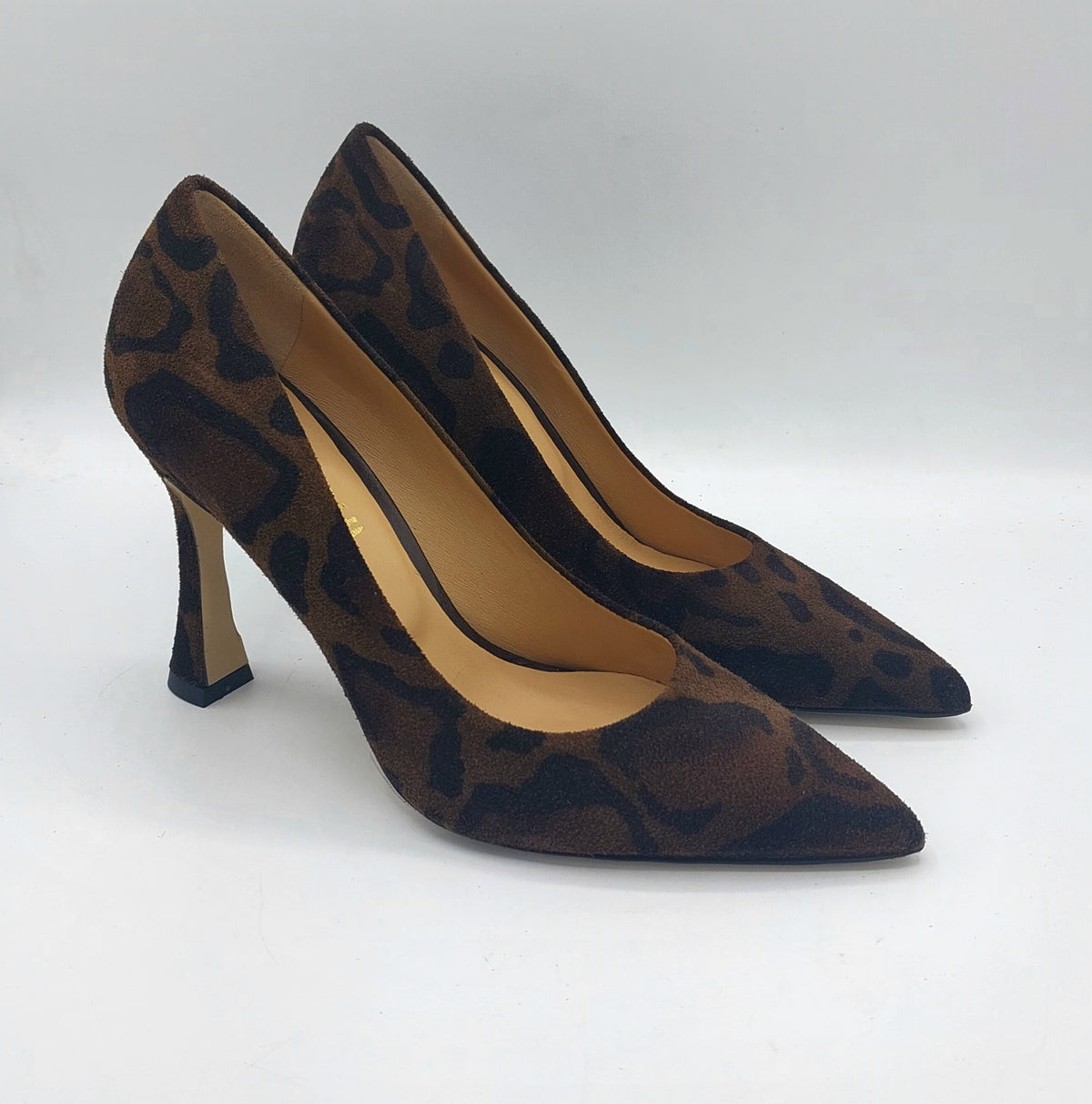 T.Q décolleté in fantasia animalier nera marrone