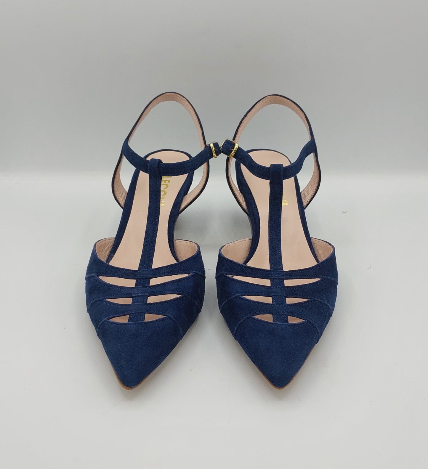 T.Q scarpa slingback camoscio blu