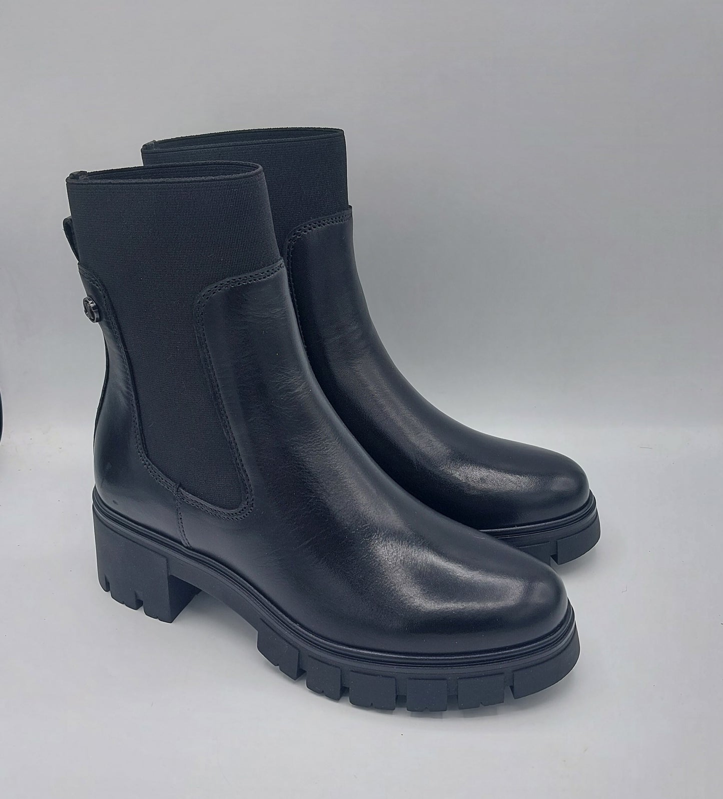 Janet e janet stivaletto in pelle nera