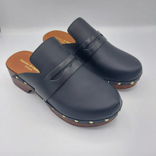 Cantini &amp;Cantini clog in black leather
