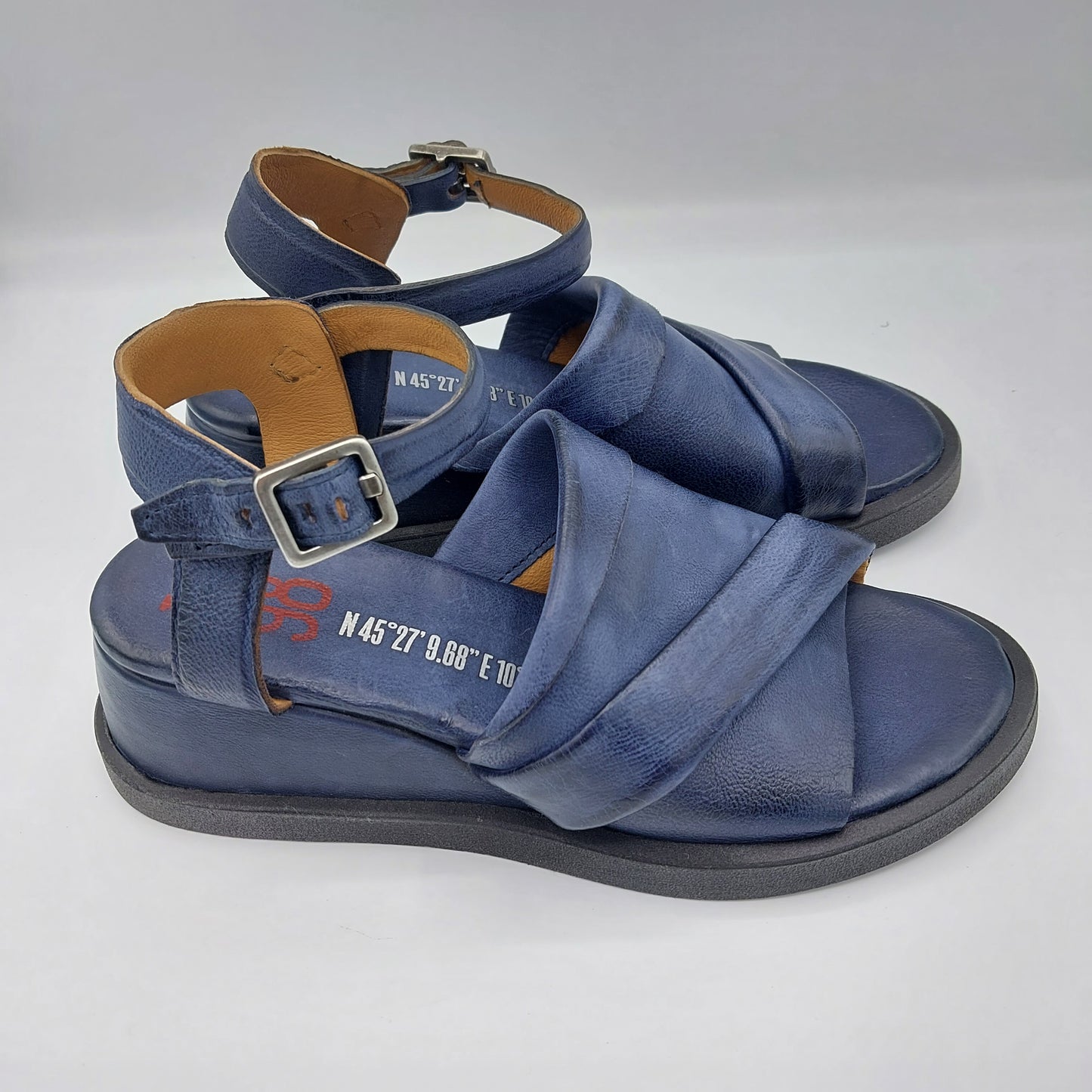 A.S.98 sandalo in pelle blu