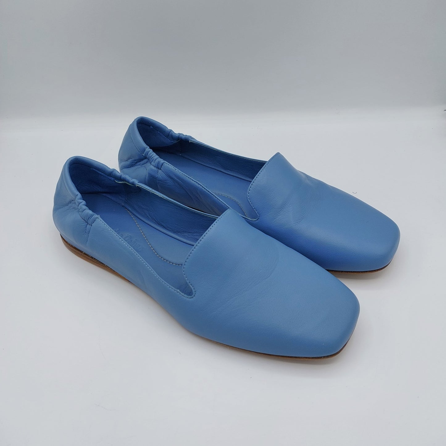 Light blue slipper moccasin